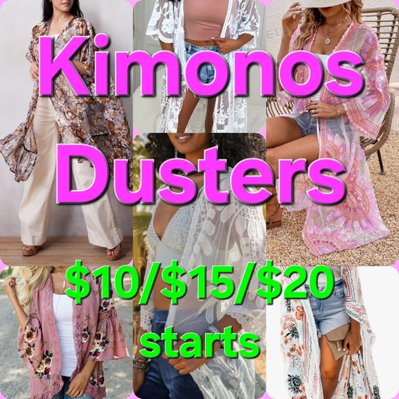 💕KIMONOS & DUSTERS $10/$15/$20💕 - Picture 1 of 1